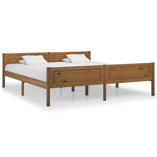 Berkfield Bed Frame Solid Pinewood Honey Brown 180x200 cm 6FT Super King