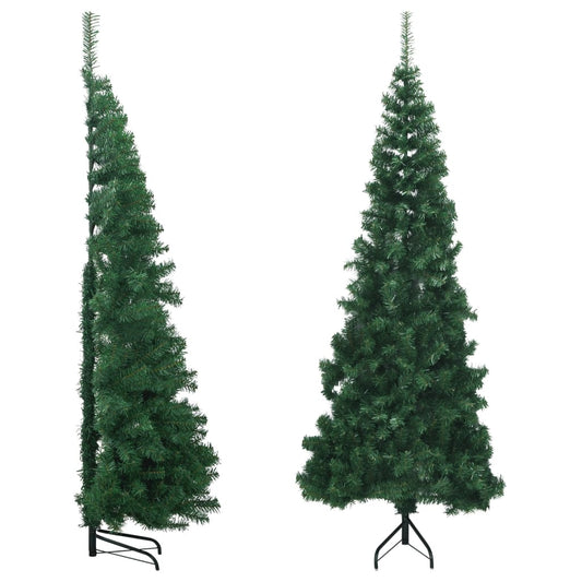 Berkfield Corner Artificial Christmas Tree Green 210 cm PVC