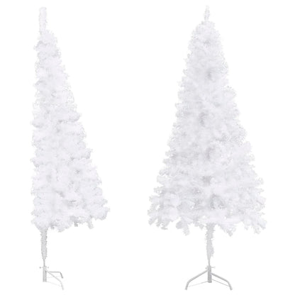 Berkfield Corner Artificial Christmas Tree White 120 cm PVC