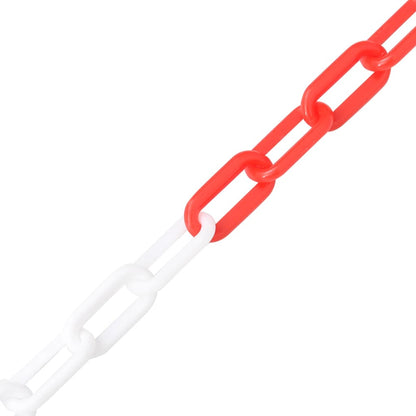 Berkfield Warning Chain Red and White 100 m �_�”�_8 mm Plastic