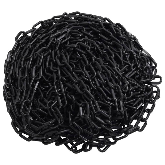 Berkfield Warning Chain Black 100 m �_�”�_6 mm Plastic