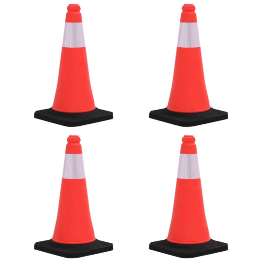 Berkfield Reflective Traffic Cones with Heavy Bases 4 pcs 50 cm