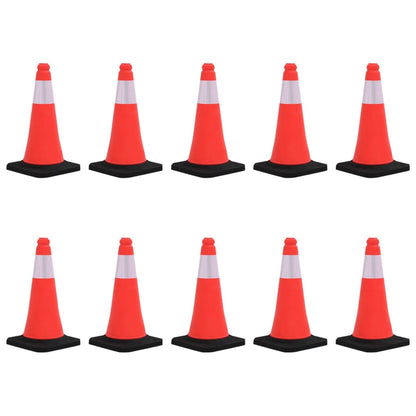 Berkfield Reflective Traffic Cones with Heavy Bases 10 pcs 50 cm