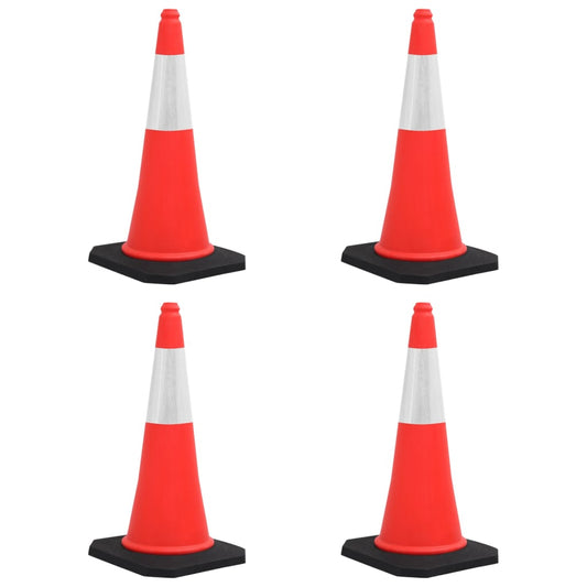 Berkfield Reflective Traffic Cones with Heavy Bases 4 pcs 75 cm