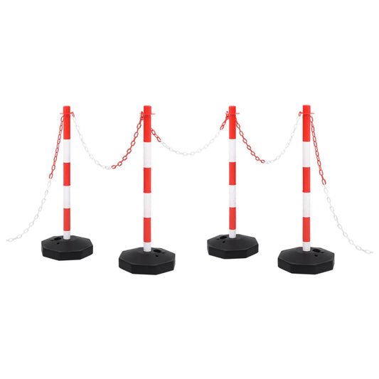 Berkfield Chain Post Set with 10 m Plastic Chain