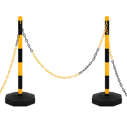Berkfield Chain Post Set with 10 m Plastic Chain