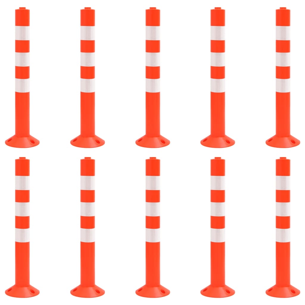 Berkfield Traffic Control Bollards 10 pcs 75 cm PE