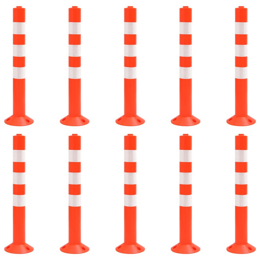Berkfield Traffic Control Bollards 10 pcs 75 cm PE