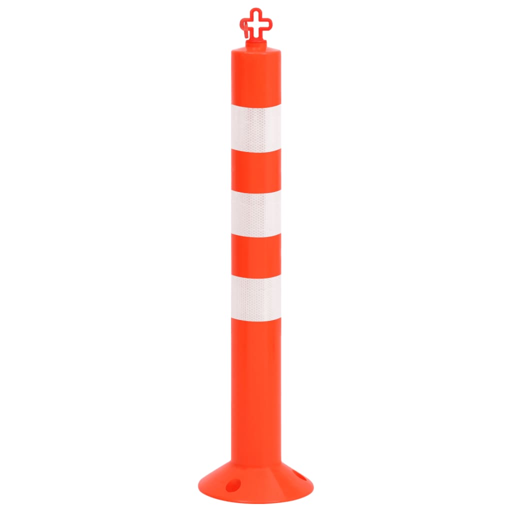 Berkfield Traffic Control Bollards 4 pcs with Chain 75 cm PE