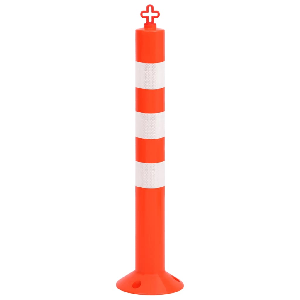 Berkfield Traffic Control Bollards 4 pcs with Chain 75 cm PE