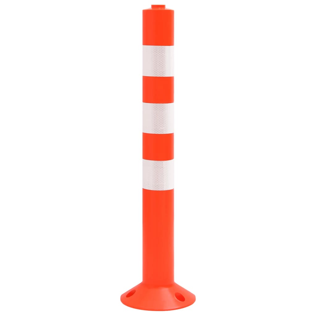 Berkfield Traffic Control Bollards 4 pcs with Chain 75 cm PE