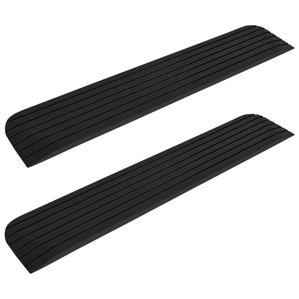 Berkfield Threshold Ramps 2 pcs 110x21x2.5 cm Rubber