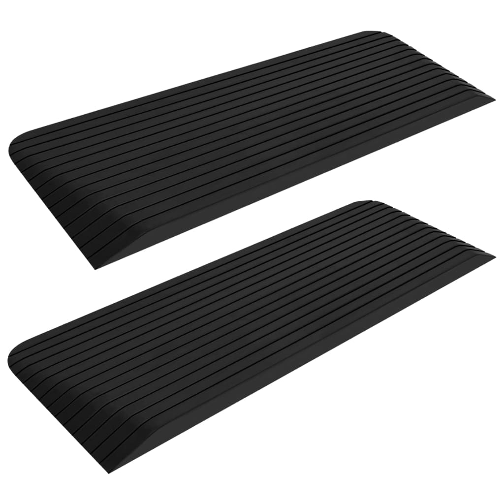 Berkfield Threshold Ramps 2 pcs 110x41x5 cm Rubber