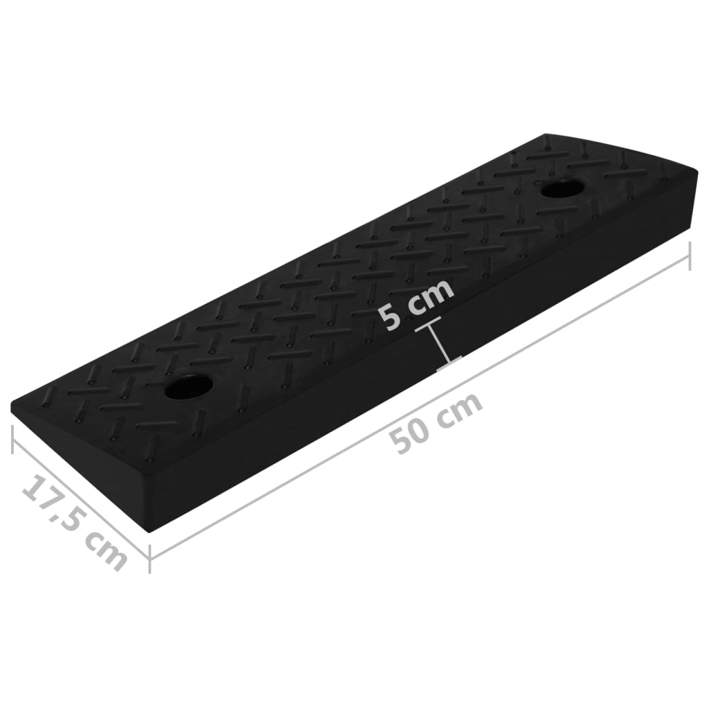Berkfield Kerb Ramps 2 pcs 50x17.5x5 cm Rubber