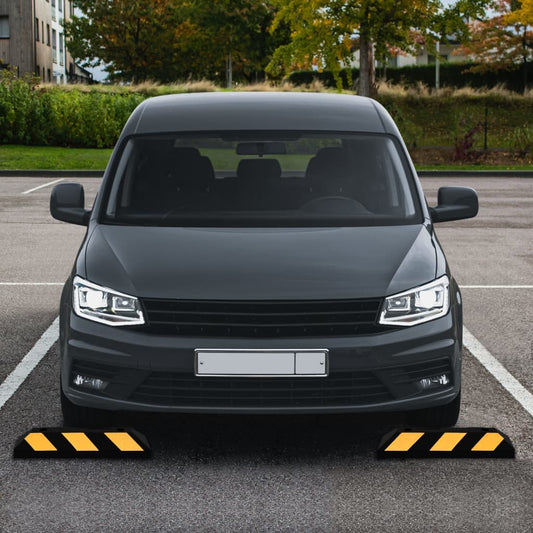 Berkfield Reflective Parking Blocks 2 pcs 56x15x10 cm Rubber