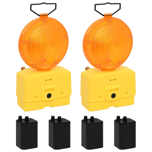 Berkfield Construction Site Lights 2 pcs with Batteries 18x8x37 cm