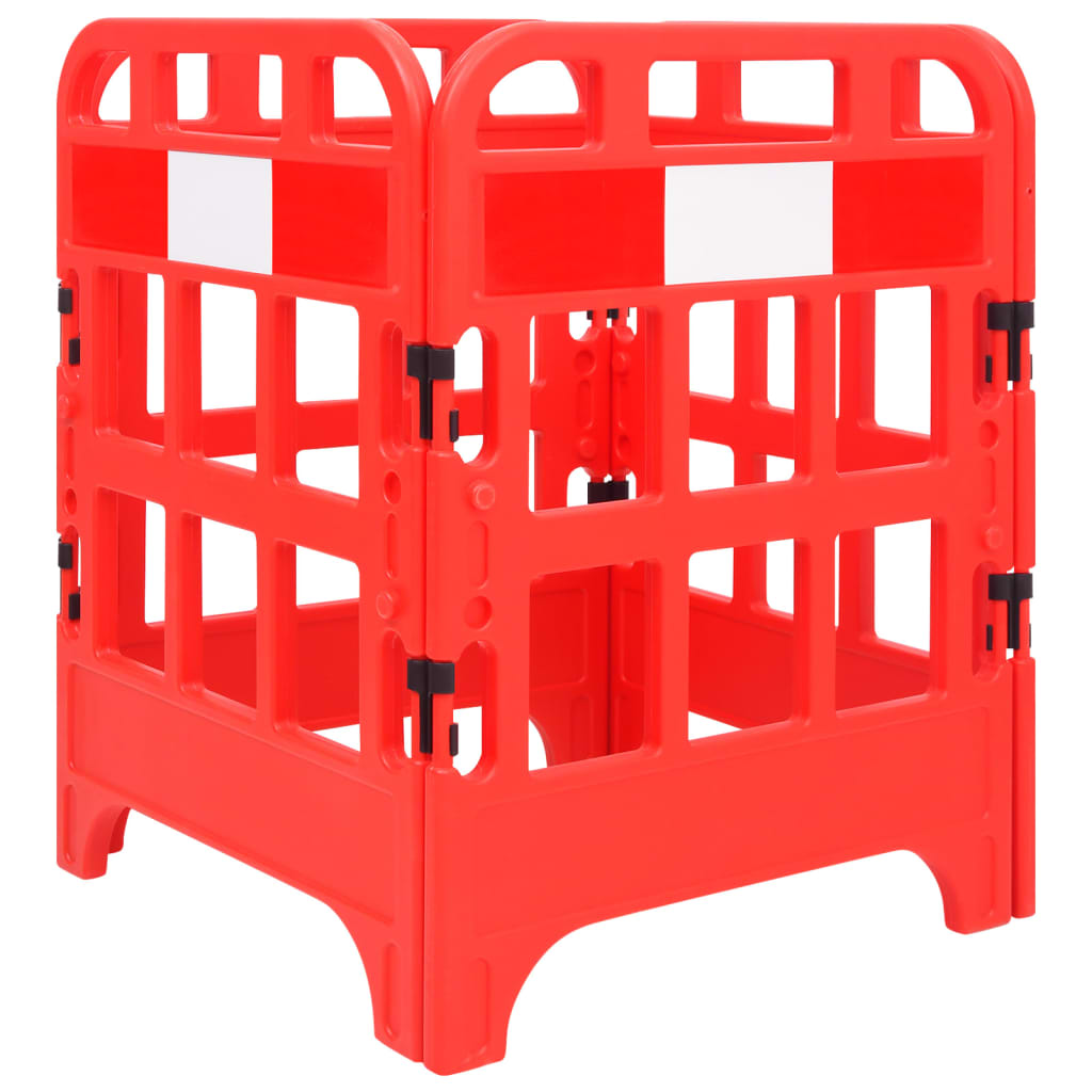 Berkfield Traffic Barriers 4 pcs Red 75x75x100 cm