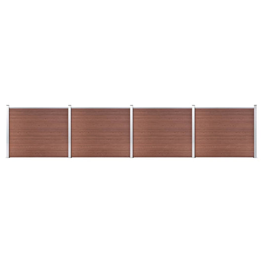 Berkfield Fence Panel Set WPC 699x146 cm Brown