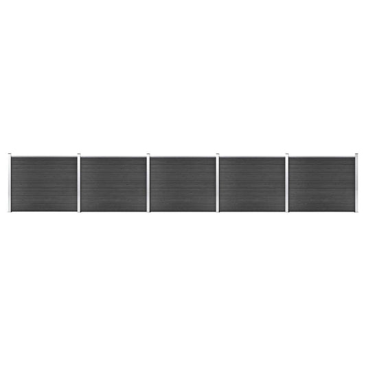 Berkfield Fence Panel Set WPC 872x146 cm Grey