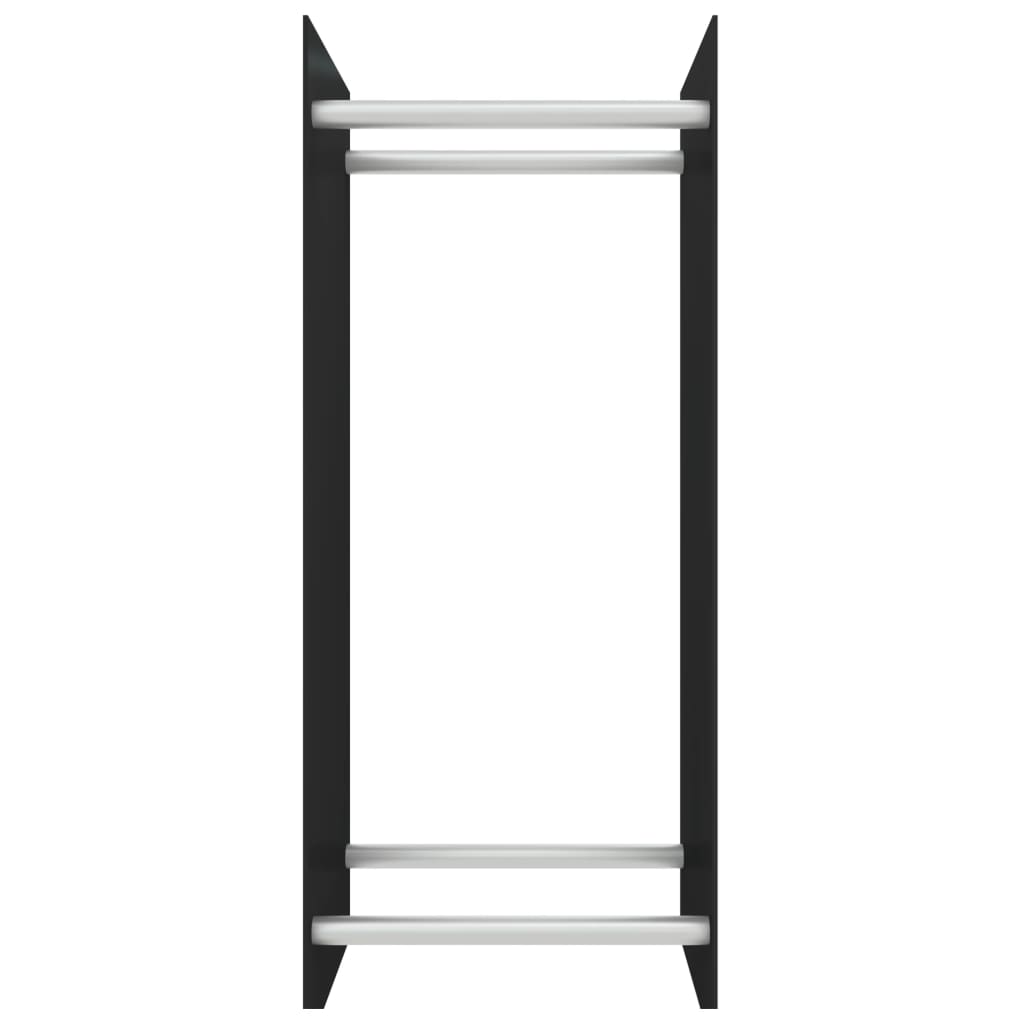 Berkfield Firewood Rack Black 40x35x100 cm Tempered Glass