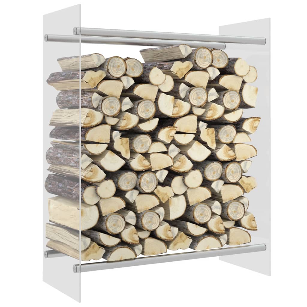 Berkfield Firewood Rack Transparent 80x35x100 cm Tempered Glass