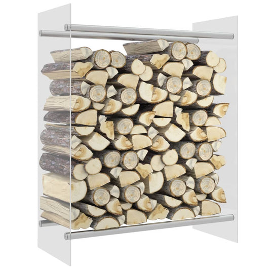Berkfield Firewood Rack Transparent 80x35x100 cm Tempered Glass