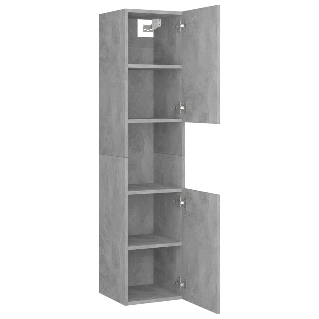 Berkfield Bathroom Furniture Set Concrete Grey Engineered Wood