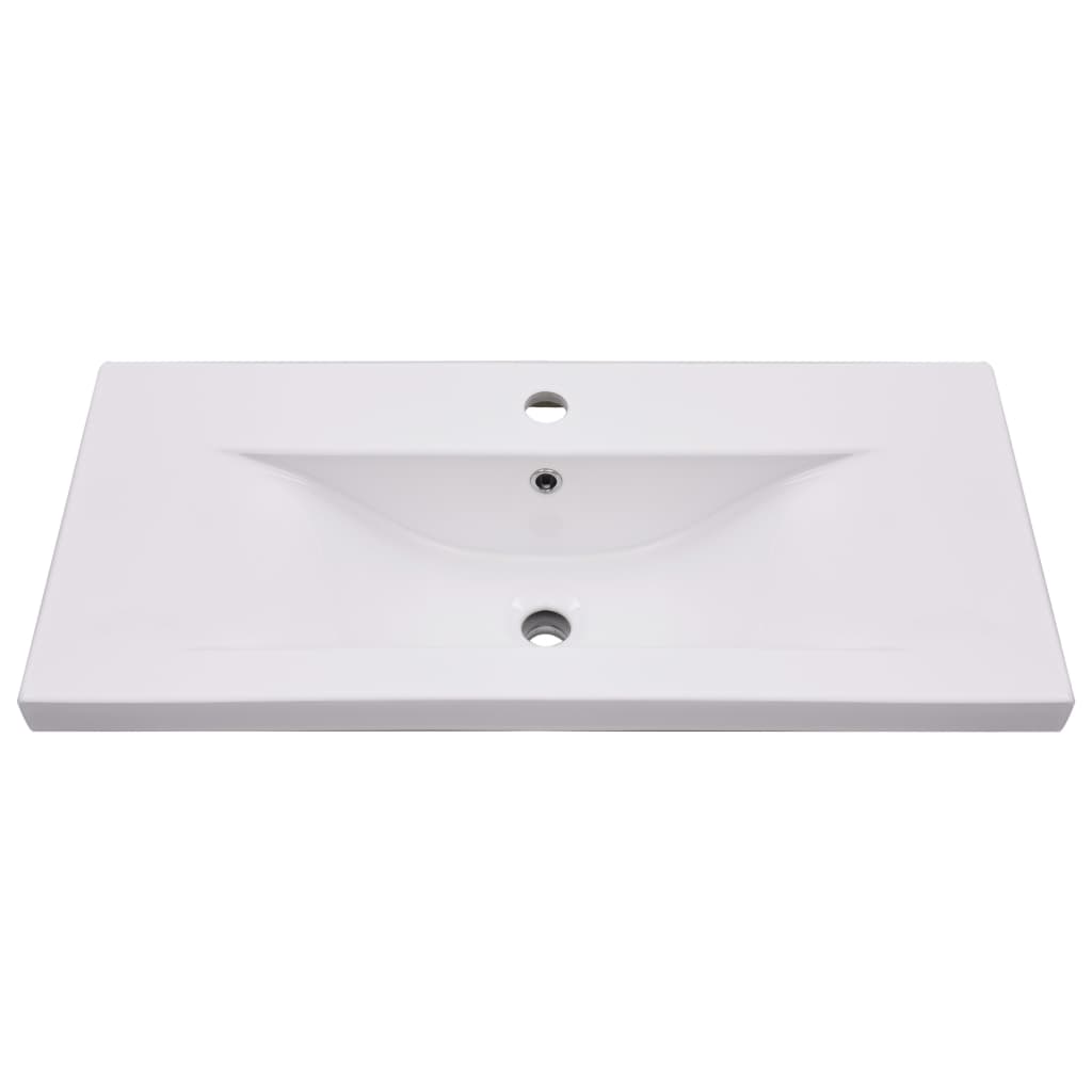 Berkfield Sink Cabinet with Built-in Basin High Gloss White Engineered Wood