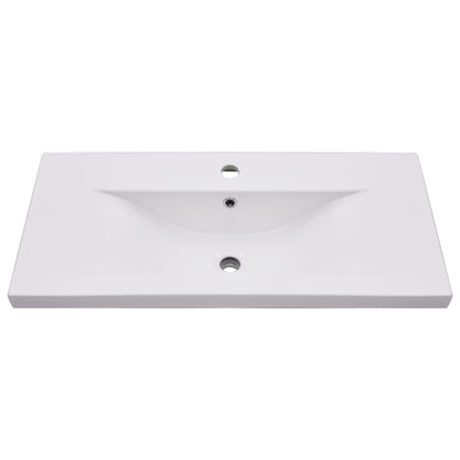 Berkfield Sink Cabinet with Built-in Basin High Gloss White Engineered Wood