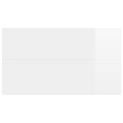 Berkfield Sink Cabinet with Built-in Basin High Gloss White Engineered Wood