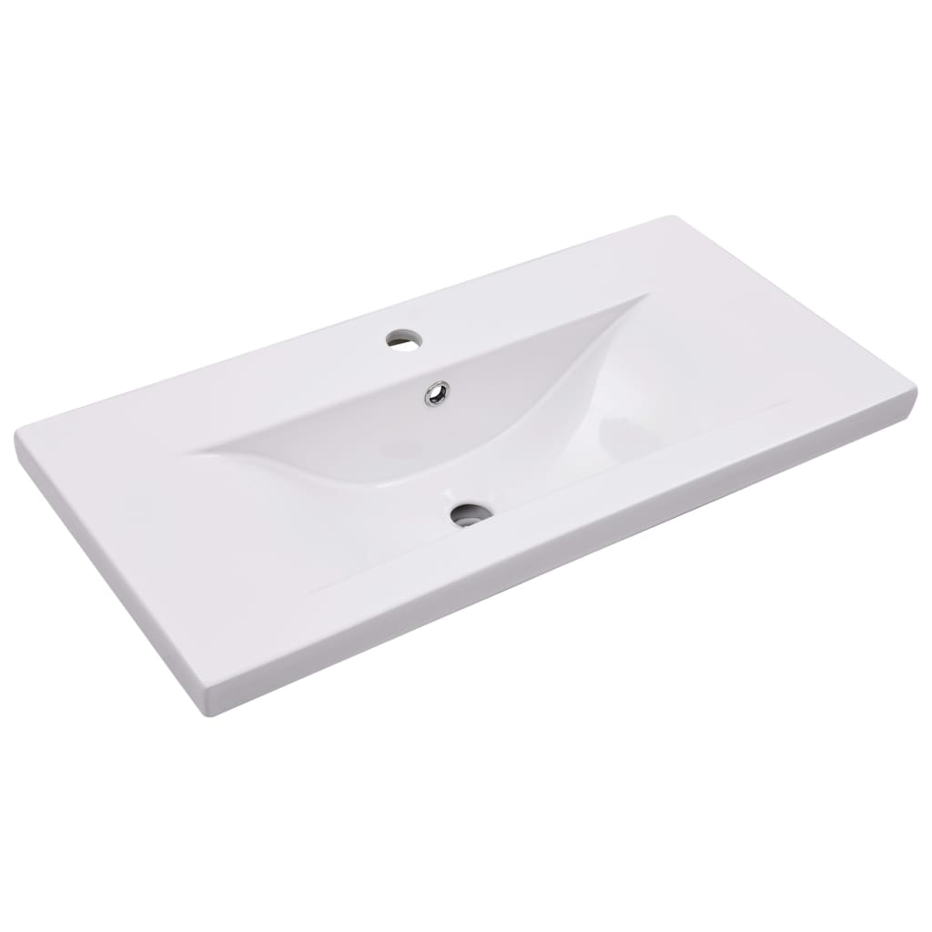 Berkfield Sink Cabinet with Built-in Basin High Gloss White Engineered Wood