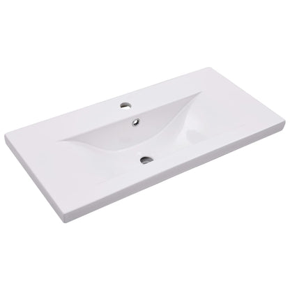 Berkfield Sink Cabinet with Built-in Basin High Gloss White Engineered Wood
