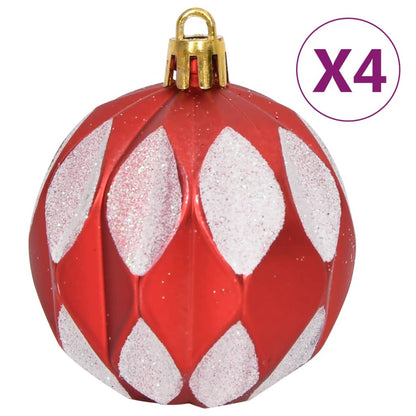 Berkfield 64 Piece Christmas Bauble Set Red and White