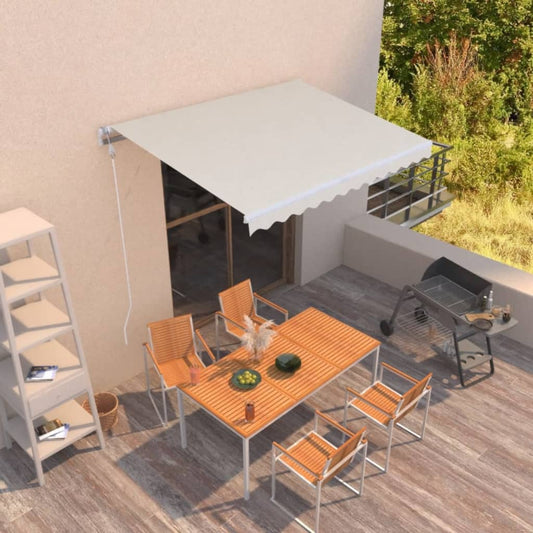 Berkfield Manual Retractable Awning 350x250 cm Cream