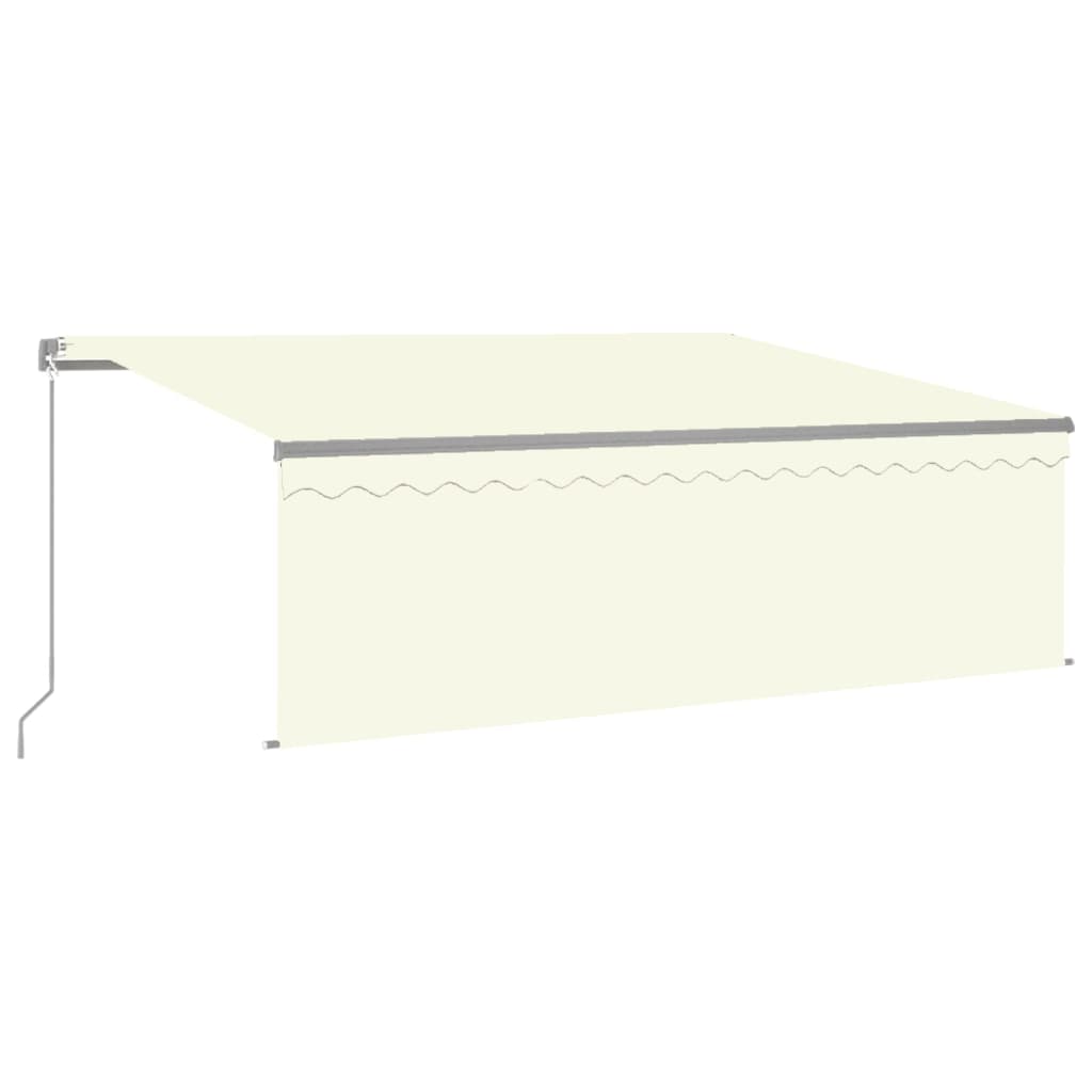 Berkfield Manual Retractable Awning with Blind 4x3m Cream