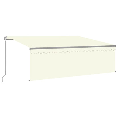 Berkfield Manual Retractable Awning with Blind 4x3m Cream