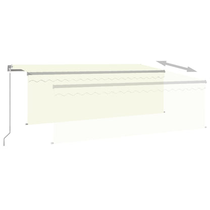 Berkfield Manual Retractable Awning with Blind 4x3m Cream