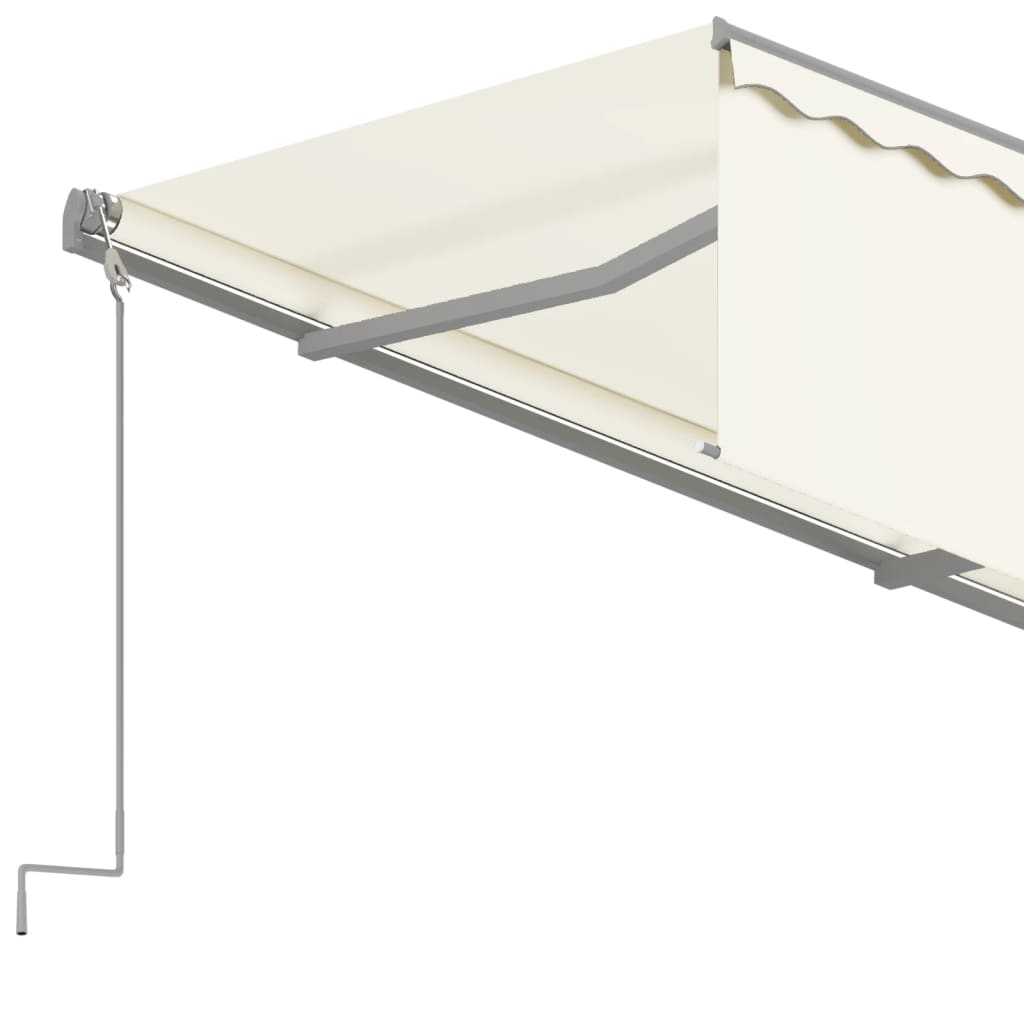 Berkfield Manual Retractable Awning with Blind 4x3m Cream
