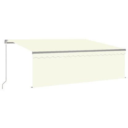 Berkfield Manual Retractable Awning with Blind&LED 4x3m Cream