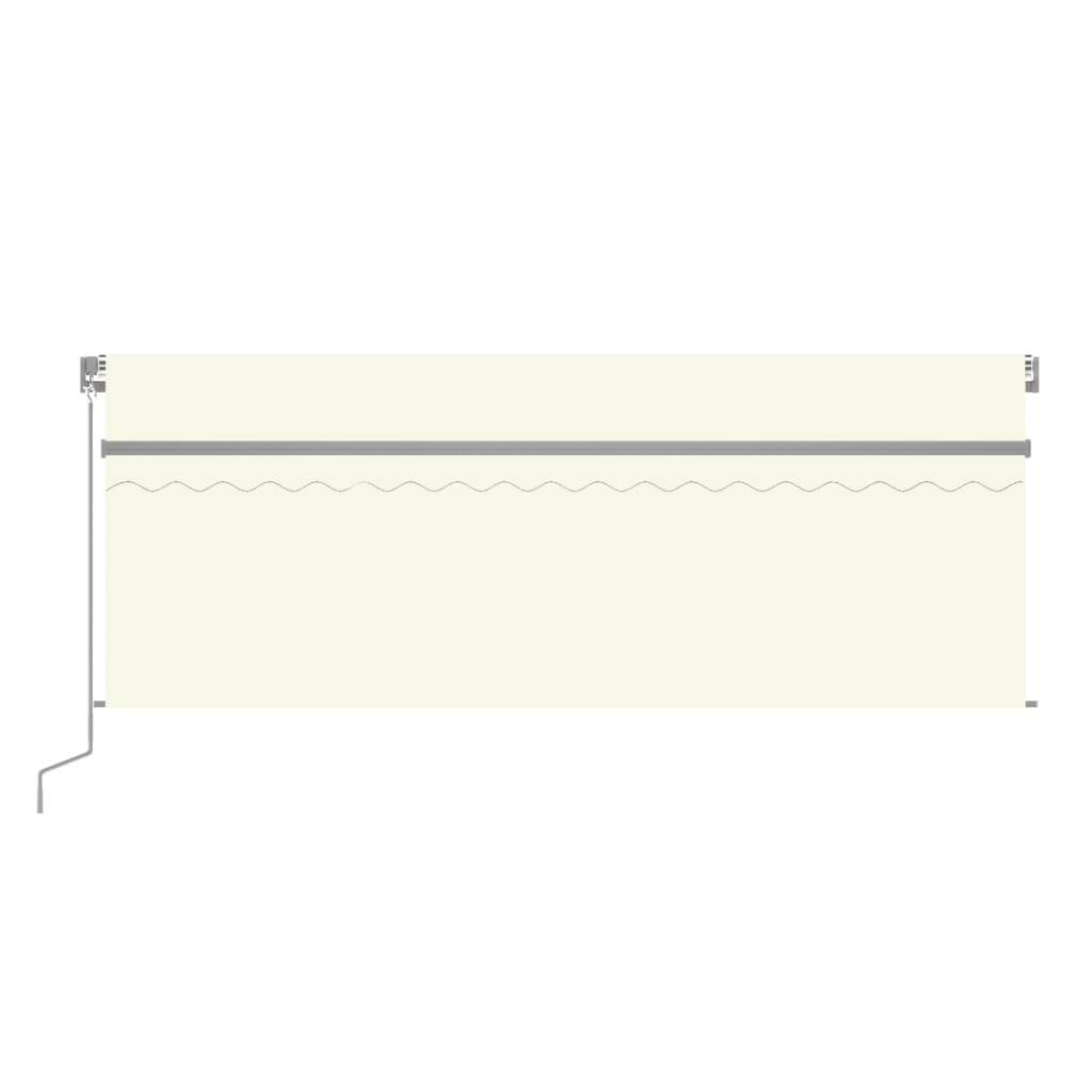 Berkfield Manual Retractable Awning with Blind&LED 4x3m Cream