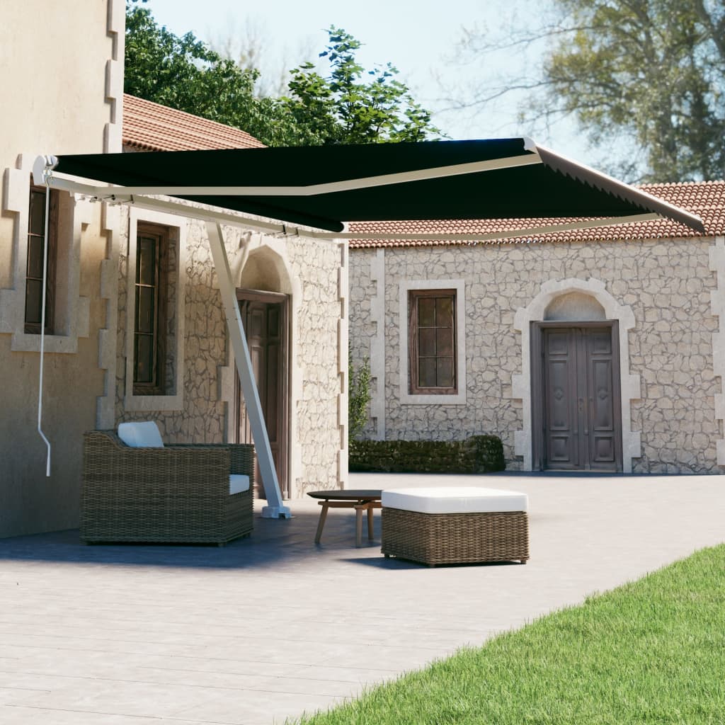 Berkfield Freestanding Manual Retractable Awning 400x300 cm Anthracite