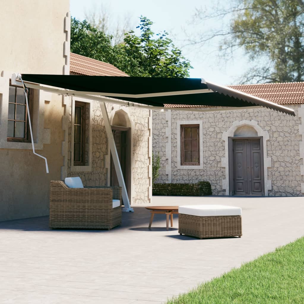Berkfield Freestanding Manual Retractable Awning 500x300 cm Anthracite