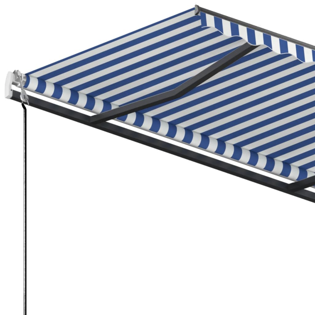 Berkfield Freestanding Manual Retractable Awning 300x250 cm Blue/White
