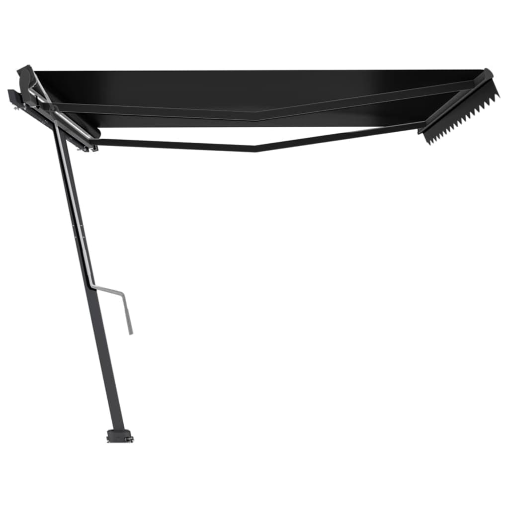 Berkfield Freestanding Manual Retractable Awning 400x300 cm Anthracite
