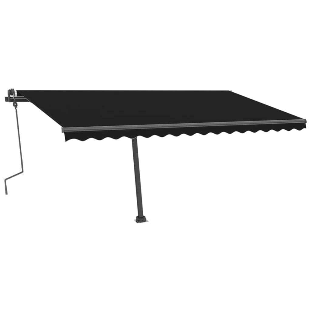 Berkfield Freestanding Manual Retractable Awning 400x300 cm Anthracite