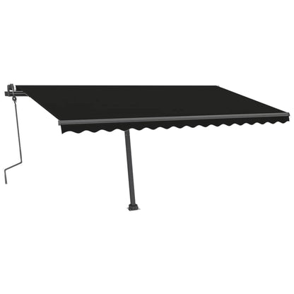Berkfield Freestanding Manual Retractable Awning 400x300 cm Anthracite