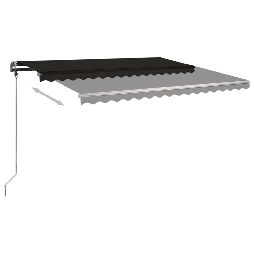 Berkfield Freestanding Manual Retractable Awning 400x300 cm Anthracite