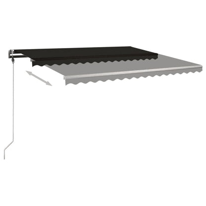 Berkfield Freestanding Manual Retractable Awning 400x300 cm Anthracite