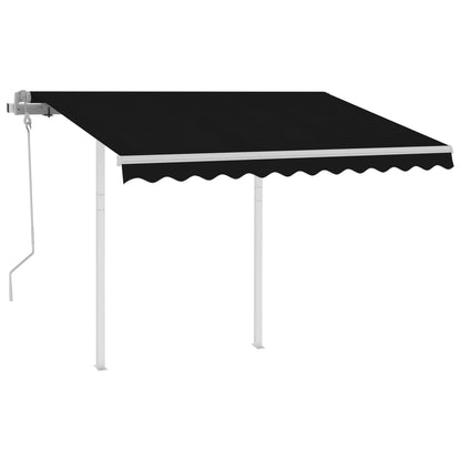 Berkfield Manual Retractable Awning with Posts 3.5x2.5 m Anthracite