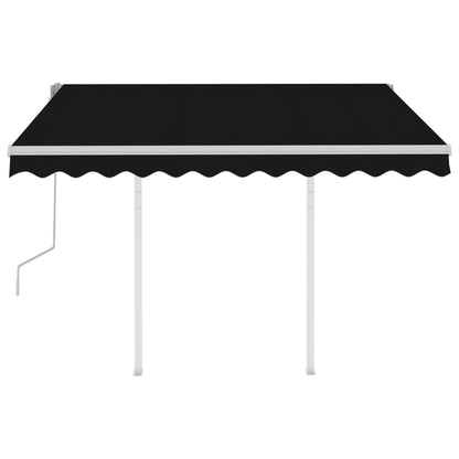 Berkfield Manual Retractable Awning with Posts 3.5x2.5 m Anthracite
